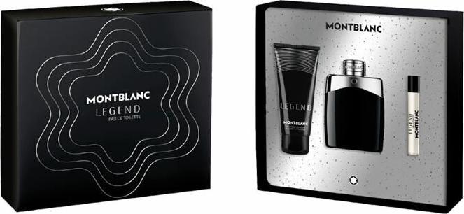 Montblanc Legend Homme Box Legend Eau de Toilette Spray100ml Travel Spray 7.5 ml Shower Gel 100ml (Eau de Toilette, 100 ml)