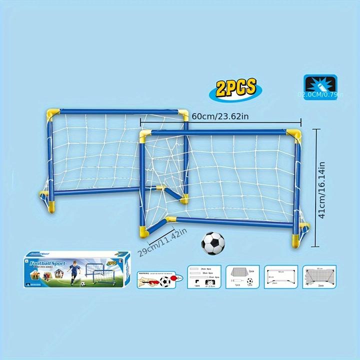 Actual product image Activity Board 2-Pack tragbares Fussballtor für Kinder, faltbares Kunststoff-Sportspielzeug, für drinnen und