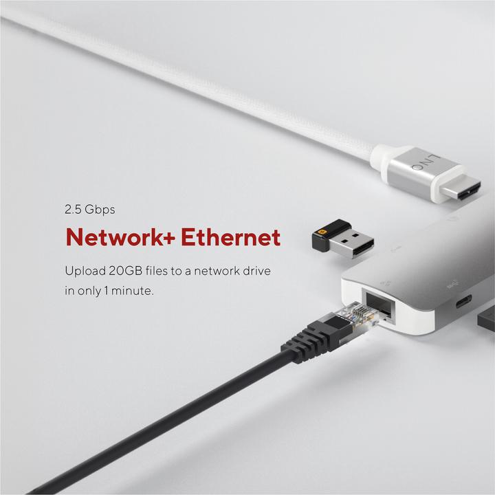 Produktbild LINQ Connects 8in1 PRO USB-C Multiport Hub 140W (USB-C, 8 Ports)