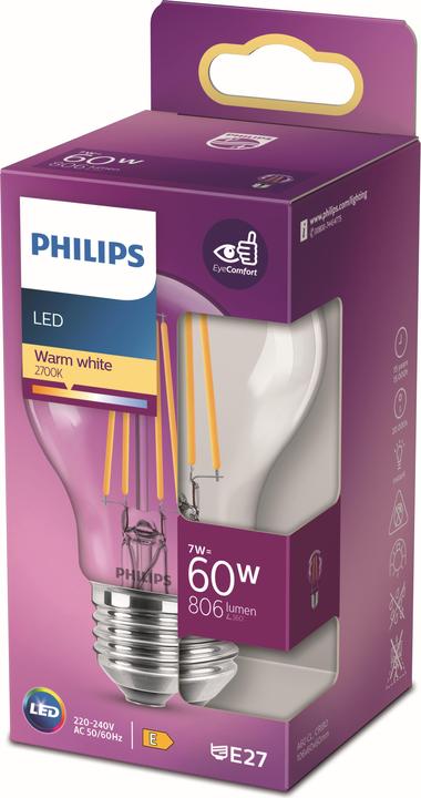 Actual product image Philips Lamp (E27, 7 W, 806 lm, 1 x, E)