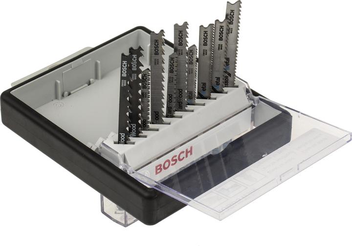 Produktbild Bosch Professional Zubehör 10-tlg. Stichsägeblatt-Set Wood and Metal, Robust Line, T-Schaft