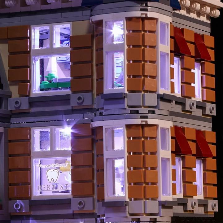 Produktbild BrickBling LED Licht Set für LEGO - Creator Expert - Stadtleben (10255) inkl. Fernbedienung