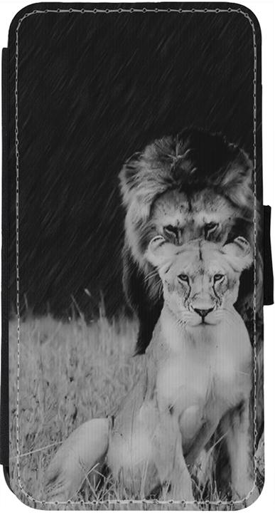 Image du produit PhoneLook Coque Wallet noir Angry lions (Apple iPhone 13)