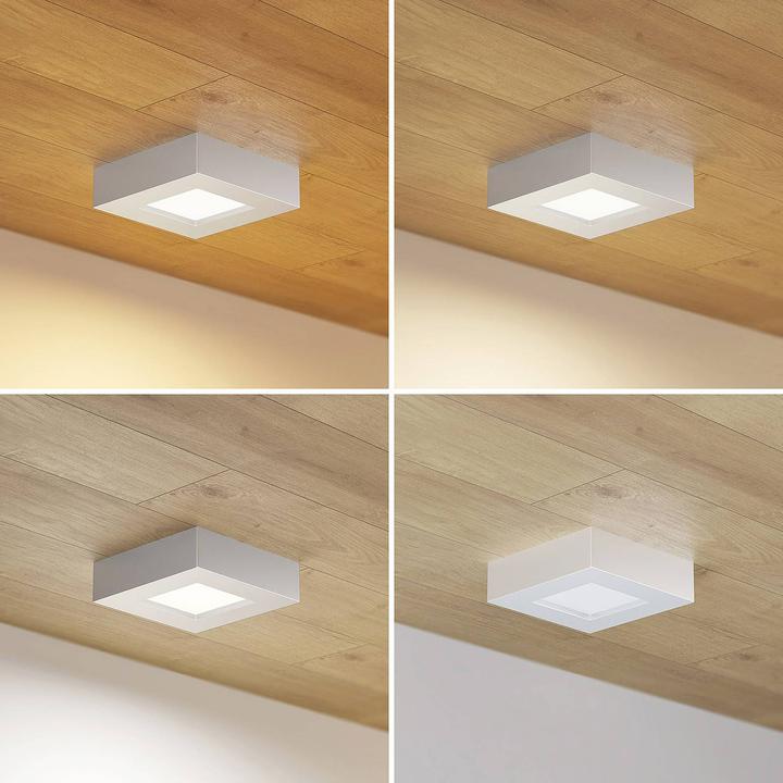 Produktbild Prios Alette LED-Deckenleuchte, silber, 12,2 cm (705 lm)