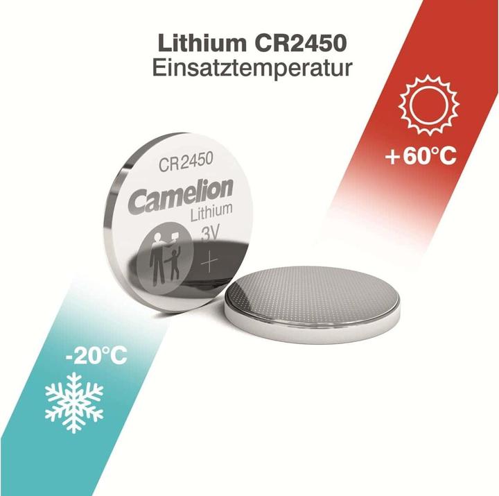 Produktbild Camelion CR2450-BP1 - Einwegbatterie - CR2450 - Lithium - 3 V - 1 Stück(e) - Knopf/Münze (1 Stk., CR2450, 550 mAh)