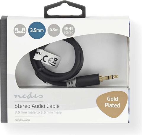 Produktbild Nedis Audiokabel Stereo Klinkenstecker 3.5 mm (0.50 m, 3.5mm Klinke (AUX))