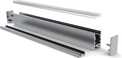 Actual product image LEDsON ALU-SWISS - ALUMINIUM PROFILE FOR LED LIGHTS - SMALL 6-8 mm - ANODISED ALUMINIUM - SILVER - 2 m (200 cm)