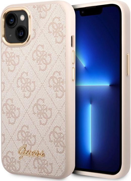 Produktbild Guess GUHCP14MHG4SHP iPhone 14 Plus 6,7" różowy/pink hard case 4G Vintage Gold Logo (Apple iPhone 14 Plus)