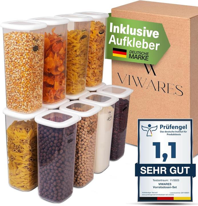 Viwares 12er Set Vorratsdosen (21 l)