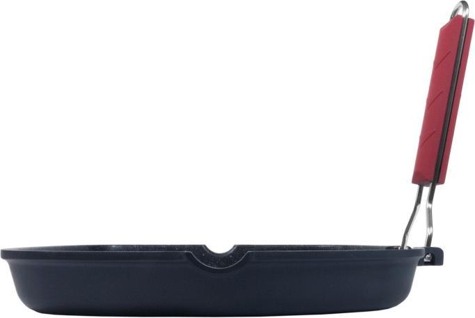 Actual product image Moneta Grill pan 28 x 28 cm Pro Grill with Folding Handle Also for Induction (Grill pan, Aluminium)