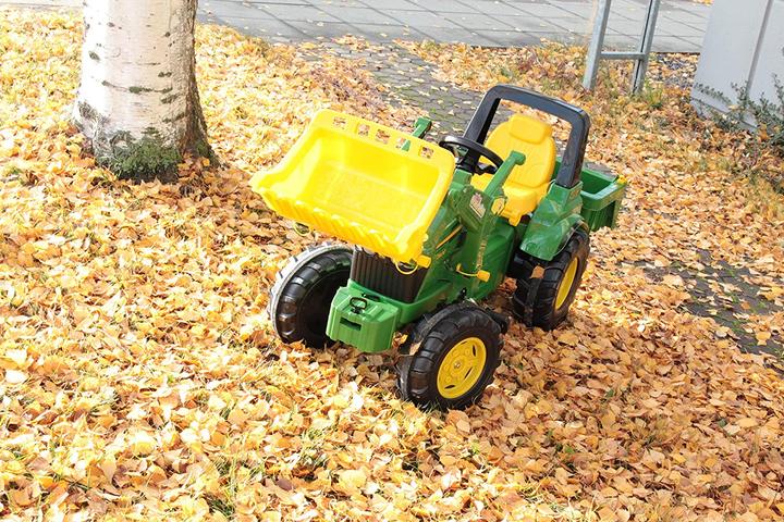 Produktbild Rolly Toys Trettraktor John Deere 7930 mit Frontlader + Mulde, FlÃ¼sterlaufreifen