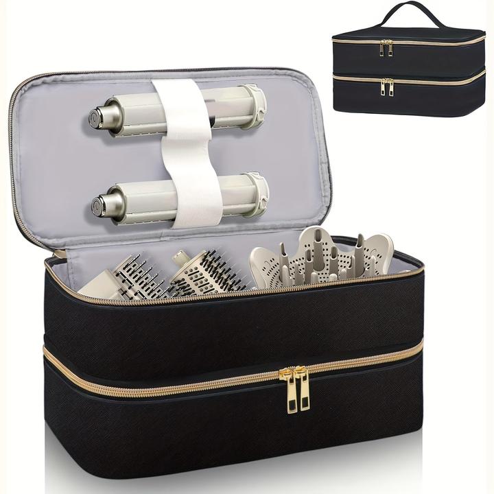 Only-Bags.Store Zweilagige Haartrockner-Reisetasche - Wasserfeste, kratzfeste Organizer-Tasche mit hohem