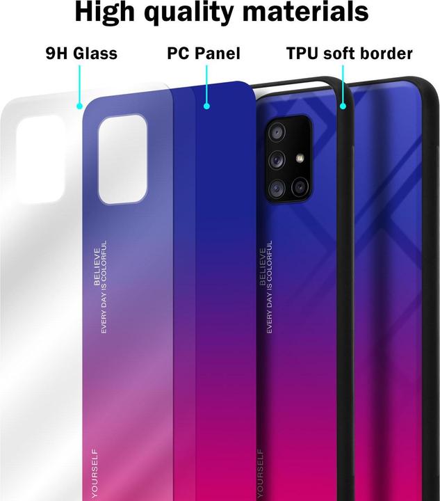 Image du produit Cadorabo Couverture en verre TPU 2 couleurs (Samsung Galaxy A71 5G)