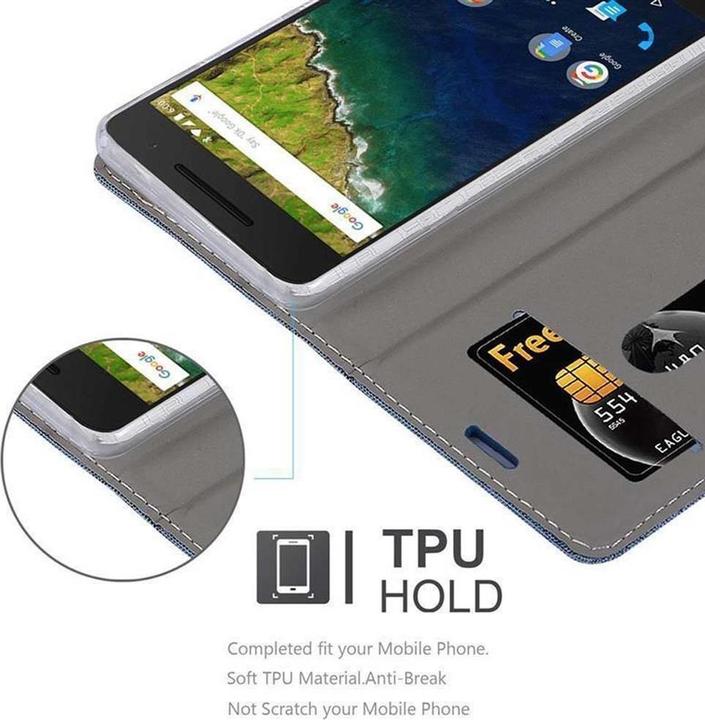 Actual product image Cadorabo Book Jeans Optics Cover (Huawei Nexus 6P)