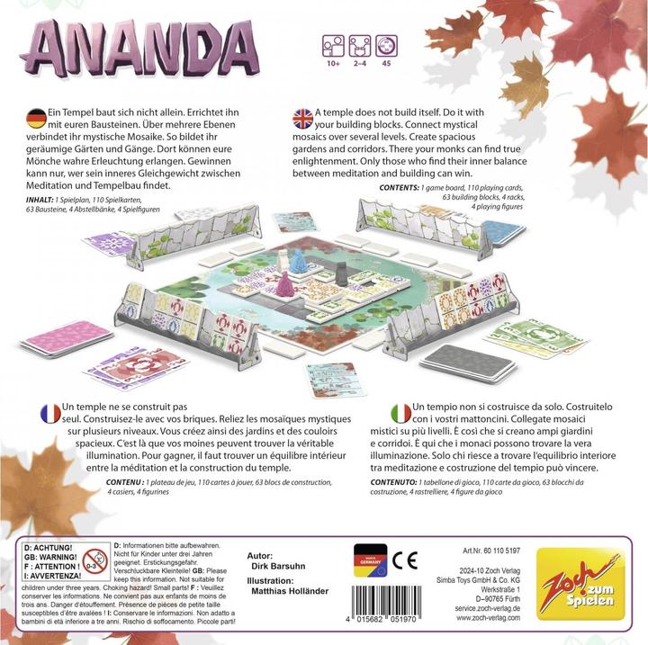 Actual product image Zoch Ananda (German, Italian)