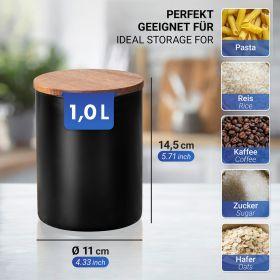 Produktbild Wenko Aufbewahrungsdose Mio schwarz (1 l)
