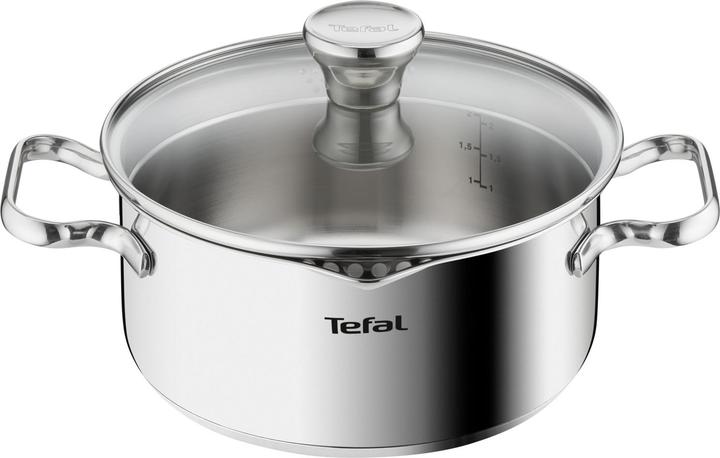 Productafbeelding Tefal Duetto steelpan 20cm w. deksel (20 cm, Steelpan, Roestvrij staal)