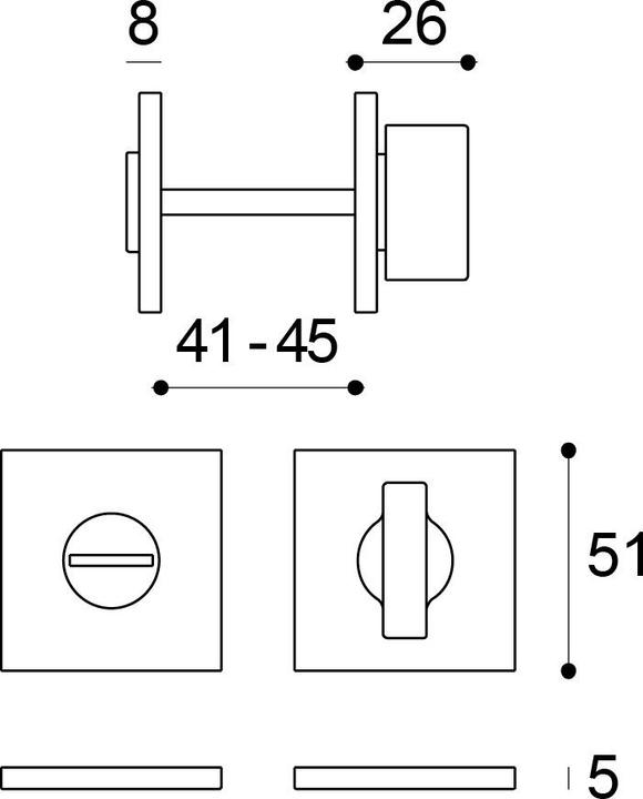Image du produit Olivari Rosettes WC plates Space Q (Rosace de porte)