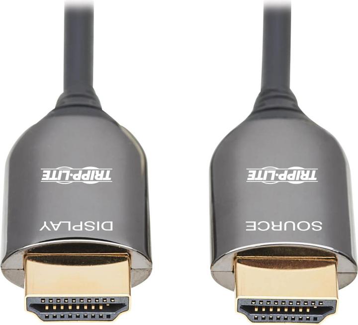 Actual product image Eaton 8K HDMI Plenum-Rated Fiber Active Optical Cable AOC 8K UHD 60Hz HDR M/M Black 10m (10 m, HDMI)
