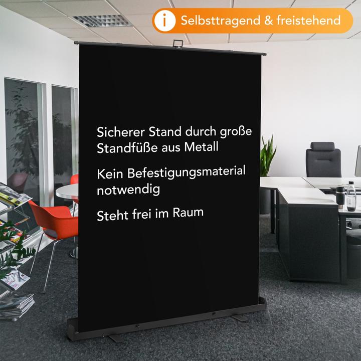 Actual product image Walimex pro Roll-up panel background black 165x220 (176.50 cm, 226 cm)