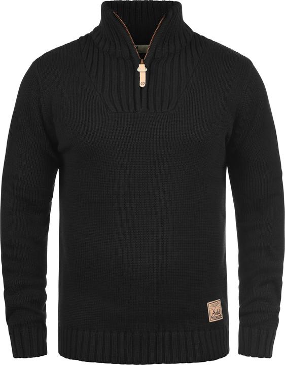 Actual product image Solid Petro Men's Jumper Chunky Knit Pullover Troyer With Zipper (3XL)