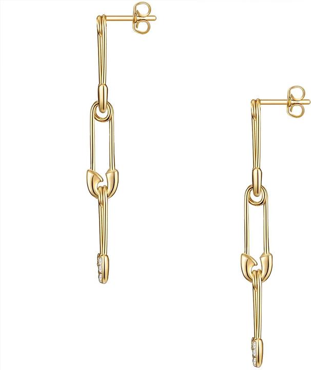 Glanzstücke München Damen Sicherheitsnadel Sterling Silber Zirkonia gelbgold - 23302 (Sterling Silber)