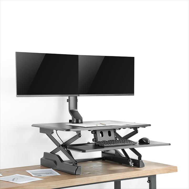 Produktbild LogiLink Monitorhalterung 2-fach, 1727", Aluminium, Curved Screens (27")