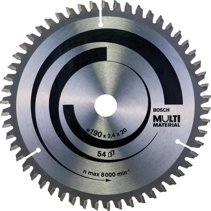 Bosch Professional Zubehör PRO Multi Material Kreissägeblatt, 190 x 2,4 x 20 mm
