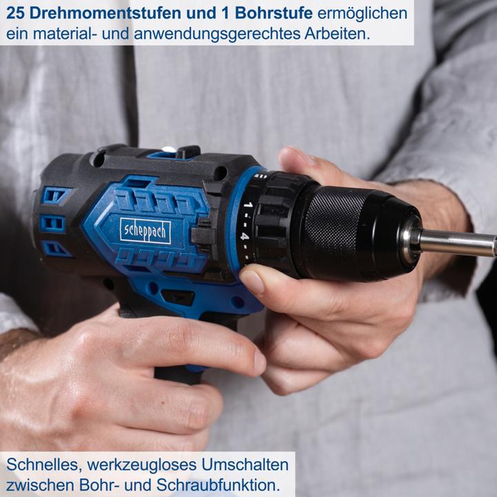 Produktbild Scheppach Akku-Bohrschrauber BC-DD60-X (DIY)