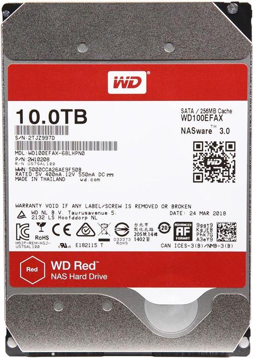 Actual product image WD Red Pro WD101KFBX (10 TB, 3.5", CMR)
