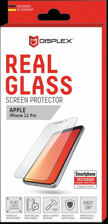 Produktbild Displex Real Glass, 2D Panzerglas (1 Stück, Apple iPhone 11 Pro, Apple iPhone XS, Apple iPhone X)