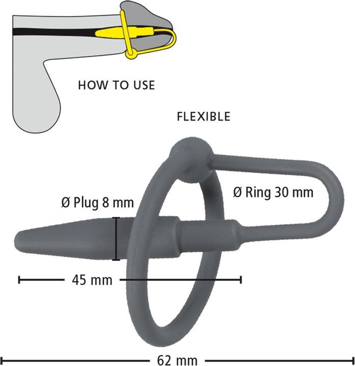Actual product image You2Toys Penis plug with glans ring