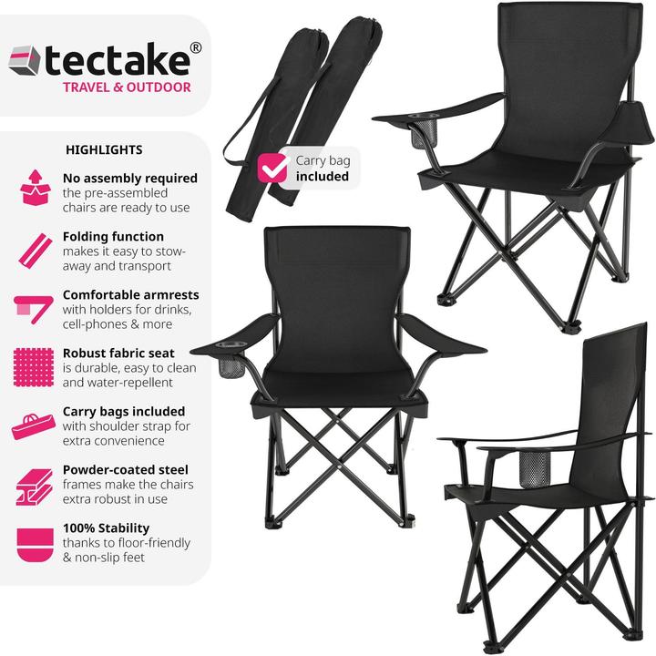 Actual product image tectake 2 Gil Camping Chairs
