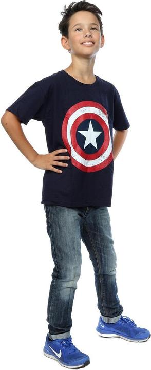 Immagine prodotto Captain America Maglietta Boys Distressed Shield (140, 146)