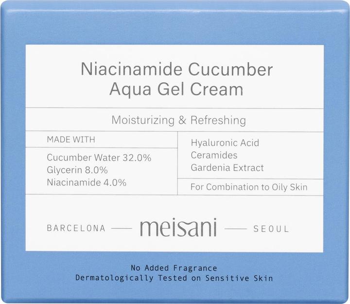 Actual product image Meisani Niacinamide cucumber aqua gel cream (50 ml, 24h cream)