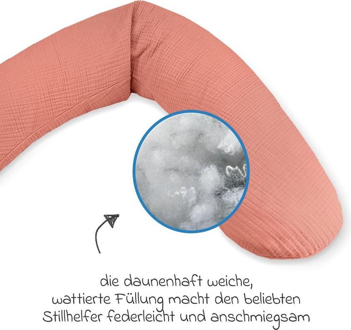 Actual product image Theraline Nursing pillow "The Original" with polyester hollow fibre filling incl. cover 190 cm (40 cm)