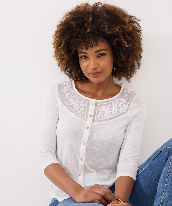 Actual product image Joe Browns Lace Panel Button Down Jersey Top