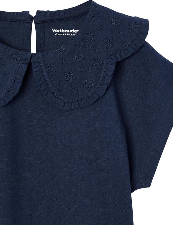 Image du produit Vertbaudet Mädchen T-Shirt mit besticktem Kragen (140)