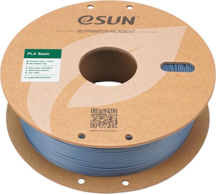 Actual product image eSUN PLA BASIC 1,75mm GREY 1kg (PLA, 1.75 mm, 1000 g, Grey)