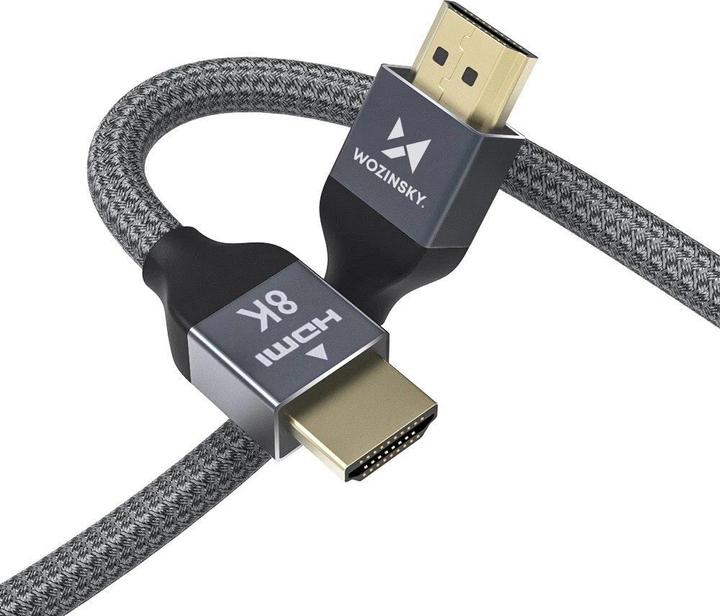 Produktbild Wozinsky cable HDMI 2.1 8K 60 Hz 48 Gbps / 4K 120 Hz / 2K 144 Hz 1 m Silver (WHDMI-10) (1 m, HDMI)