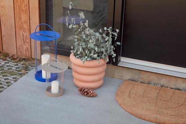 Actual product image Oyoy Living - Maki Lantern L - Optic Blue (L300488) (26 x 26 x 49 cm)