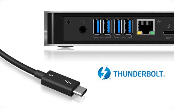 Image du produit Icy Box IB-DK2801-TB3 - Thunderbolt 3 Triple Dock 85W PD (USB-A, Thunderbolt, USB-C, 15 ports)