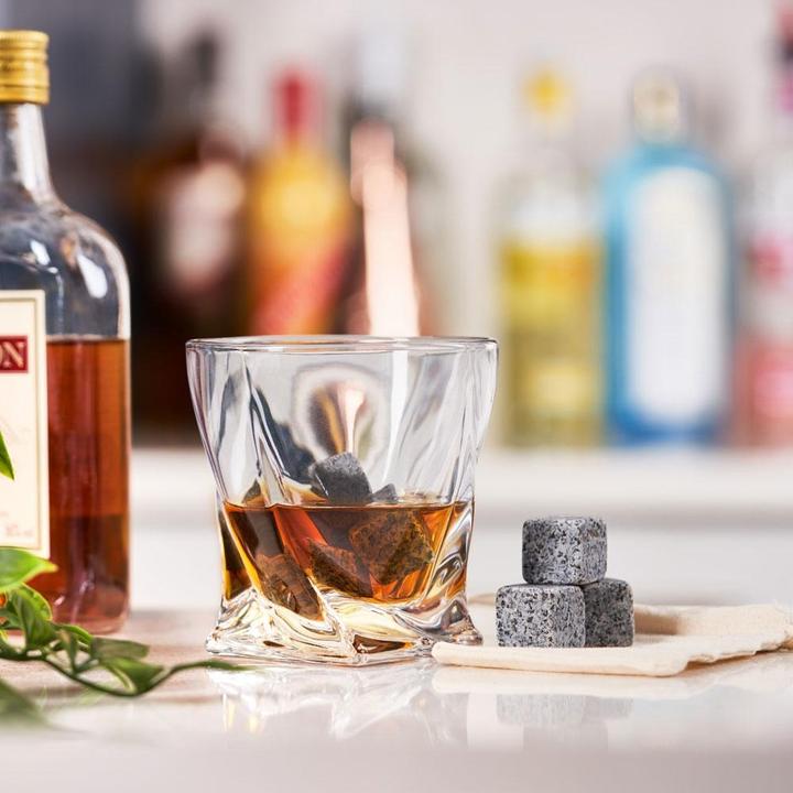 Image du produit Uberstar Jeu de 6 pierres à whisky avec sac (Pierres à whisky)