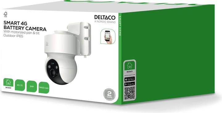 Produktbild Deltaco Smart Home Kamera SH-IPC11-4G Akku schwenk/neigbar (2304 x 1296 Pixels)