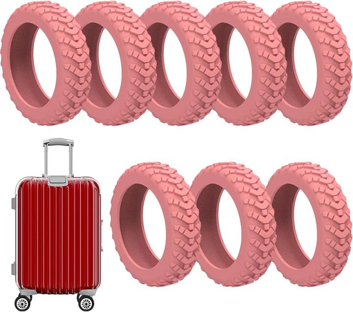 Swissdetector Kofferreifenhülle - Leise - 8 Stück - Rosa (Schutzhülle)