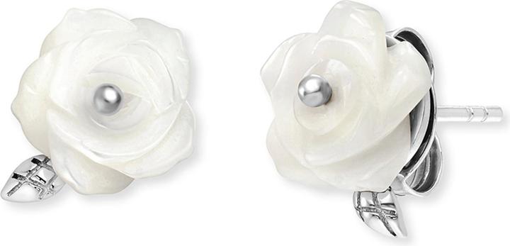Engelsrufer Ohrstecker Rose (Farbstein, 925er Silber)