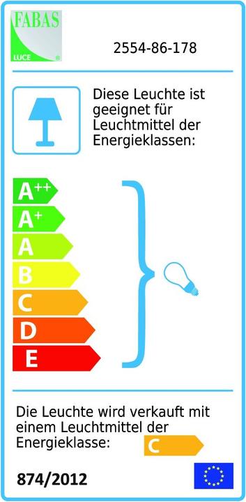 Energielabel Fabas Luce nikkel chroom hoogspanning metalen spot 6flg met zwenkarm (GU10)