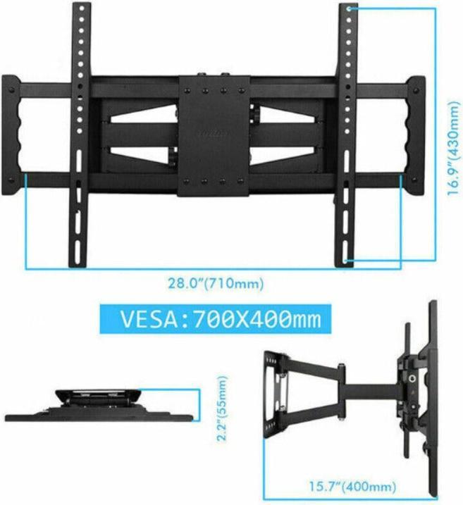 Produktbild Hermex Universal TV-Wandhalterung (Wand, 85", 60 kg)