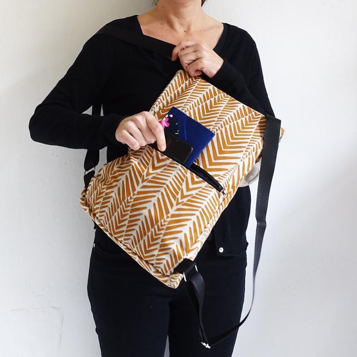 Produktbild Only-Bags.Store Bio-Baumwolle Leinwand BackPack mit Reissverschluss, Rucksack, Rucksack