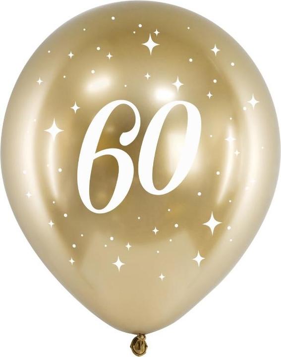 Produktbild Partydeco Ballon Or - 60 Ans (6pcs) (6 x)